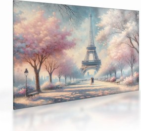 Sklenený obraz – Jar v Paríži (70x50 cm)