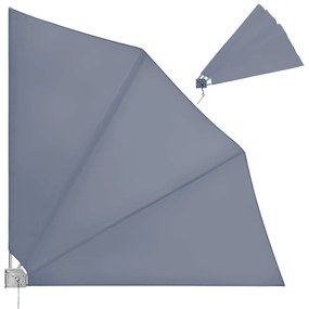InternetovaZahrada Balkónová skladacia zástena 140x140 cm - antracit