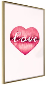 Artgeist Plagát - Love Lips [Poster] Veľkosť: 40x60, Verzia: Zlatý rám