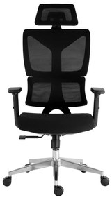 Kancelárska ergonomická stolička Neoseat CALVANI — čierna, nosnosť 150 kg