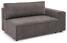 Svetlohnedý menčestrový modul pohovky (pravý roh) Nihad modular – Bobochic Paris