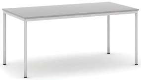 Jedálenský stôl, 160x80 cm, sivá podnož, sivá