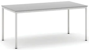 Jedálenský stôl, 160x80 cm, sivá podnož, sivá