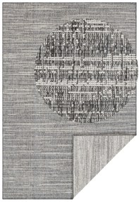 ELLE Decoration, Kusový koberec Gemini 105543 Silver z kolekcie Elle – na von aj na doma, 120x170, šedá, chodba / predsieň