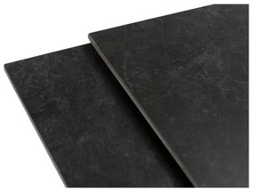 Rozkladací jedálenský stôl s prídavnou doskou s doskou z kameňa 90x150 cm Arlene – Marckeric