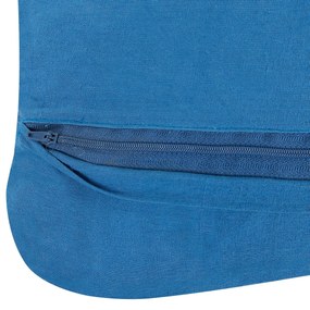Dekoratívny bavlnený makramé vankúš 45 x 45 cm modrý KARATAS Beliani