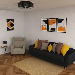 Luster prisadený LOFT SHADE 5xE27/60W/230V čierna