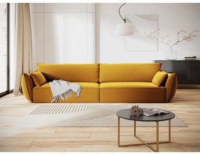 Zamatová pohovka v horčicovej farbe 248 cm Vanda – Mazzini Sofas