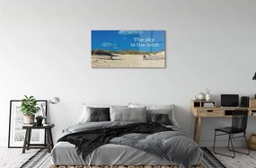 Obraz na skle Beach neba string 140x70 cm