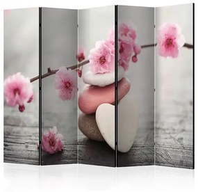 Paraván - Zen Flowers II [Room Dividers] Veľkosť: 225x172, Verzia: Jednostranný