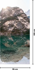 Fototapeta na dvere - Horské jazero (95x205cm)