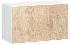 Kuchynská linka LIMA s vitrínou 1.8 m biela / dub sonoma