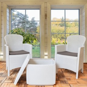 I.P.A.E-Progarden Záhradný set TREE, 3-dielny, biela