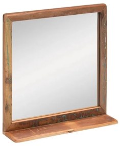 furniture-nabytek.cz - Masívne kúpeľňové zrkadlo Kalkata z recyklovaného dreva, lakované, viacfarebné – 70×70 cm