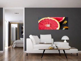 Obraz rozkrojených grapefruitov (120x50 cm)