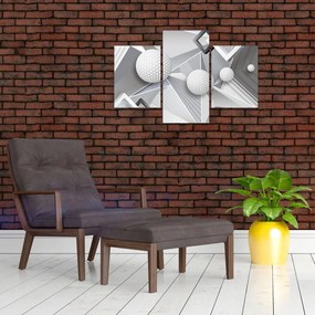 Geometrický abstraktný obraz (90x60 cm)