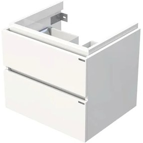 Kúpeľňová skrinka pod umývadlo na dosku 60 cm s 2 zásuvkami farba A0016 Biela lesk