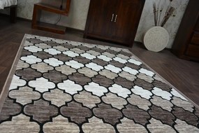 Kusový koberec ACRYLOVY YAZZ 3766 tmavobéžový/losos trellis