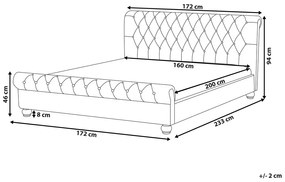 Manželská posteľ 160 cm ARCHON (s roštom) (zelená). Vlastná spoľahlivá doprava až k Vám domov. 1007108