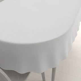 Biante Dekoračný oválny obrus BKU-112 Dymovo biely 100x140 cm