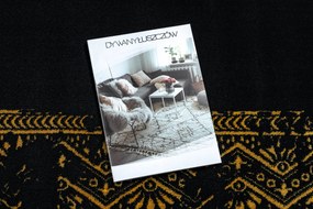 Koberec, Behúň GLOSS 408C 86 vzor rámu, glamour, art deco čierno / zlatý
