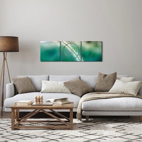 Obraz steblá trávy (s hodinami) (90x30 cm)