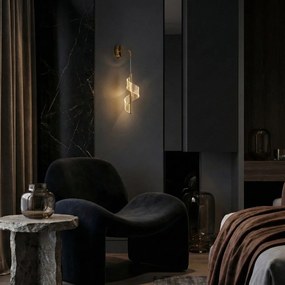 Toolight Toolight, LED nástenné svietidlo, 10W, 1000lm, 4000K, G177-W, zlatá lesklá, OSW-07821