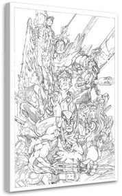 Gario Obraz na plátne Náčrt superhrdinov - Saqman Rozmery: 40 x 60 cm