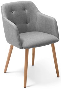 Čalúnená stolička, svetlosivá