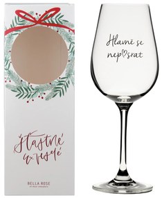 Bella Rose Pohár na víno Hlavně se nep♥srat + vianočná krabička – CZ