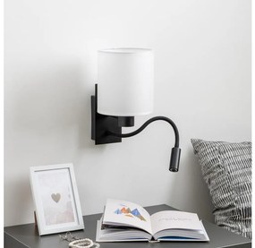 Brilagi - LED Nástenná lampa NUBILA 1xE27/25W/230V + LED/3W čierna/biela