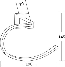 Mexen príslušenstvo, VANE držiak na wc papier, čierna, 7020932-70