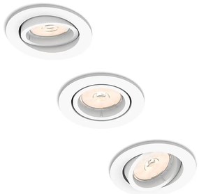 Philips 50393/31/PN - SADA 3x Podhľadové svietidlo DONEGAL 3xGU10/5,5W/230V