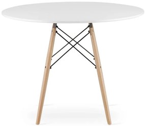 Jedálenský stôl 100 cm biely