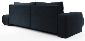 Raztegljiva kotna oblazinjena sedežna garnitura z odlagalnim prostorom v obliki črke L ALMADA, leva, modra