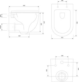 Závesné WC + WC sedátko OTTAWA + tlačidlo SIGMA + podomietkový modul + podložka