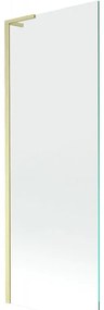 Mexen Next L, 1-krídlová vaňová zástena 70 x 150 cm, 6mm číre sklo, zlatý matný profil, 895-070-000-03-00-55
