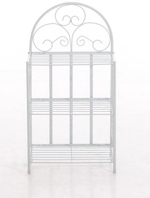 Kovová polica regál Sora - Biela