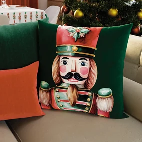 INTERMEDIC SK Obliečka na vankúš Velvet Luskáčik - zelený 45x45 cm