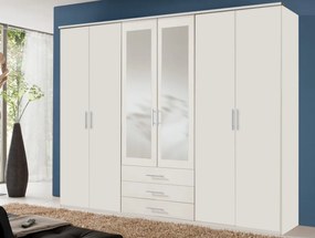 Šatníková skriňa Ben, 270 cm, biela