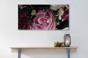 Obraz kytica kvetov v detailnom zábere - 120x60