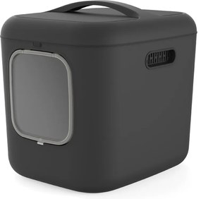 Rotho 2. kvalita - Mačacia toaleta, krytý záchod pre mačky CAT XXL - čierna