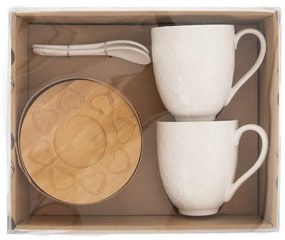 Orion Sada porcelánovej šálky s podšálkou a lyžičkou Bambu, 2 ks