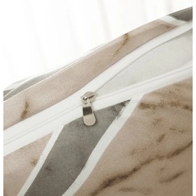 Svetlohnedé 6-dielne obliečky na jednolôžko z mikrosaténu 140x200 cm Marco – My House