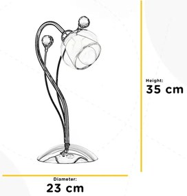 ONLI - Stolná lampa DIAMANTE 1xE14/6W/230V 35 cm