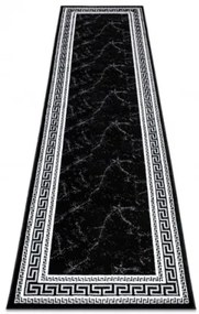 Koberec / Behúň GLOSS 2813 87 ramka, grécky - čierny / sivý
