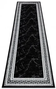 Koberec / Behúň GLOSS 2813 87 ramka, grécky - čierny / sivý