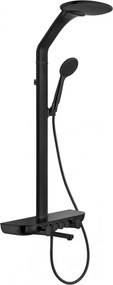 Mexen Blaze, sprchová sada s ručnou a dažďovou hlavicou, čierna, 78109-70