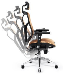Ergonomické kreslo Diablo V-Basic, čierno-oranžové