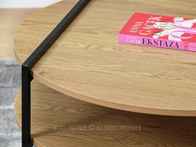 Konferenčný stolík Dario (dub + čierna). Akcia -18%. Vlastná spoľahlivá doprava až k Vám domov. 1111597